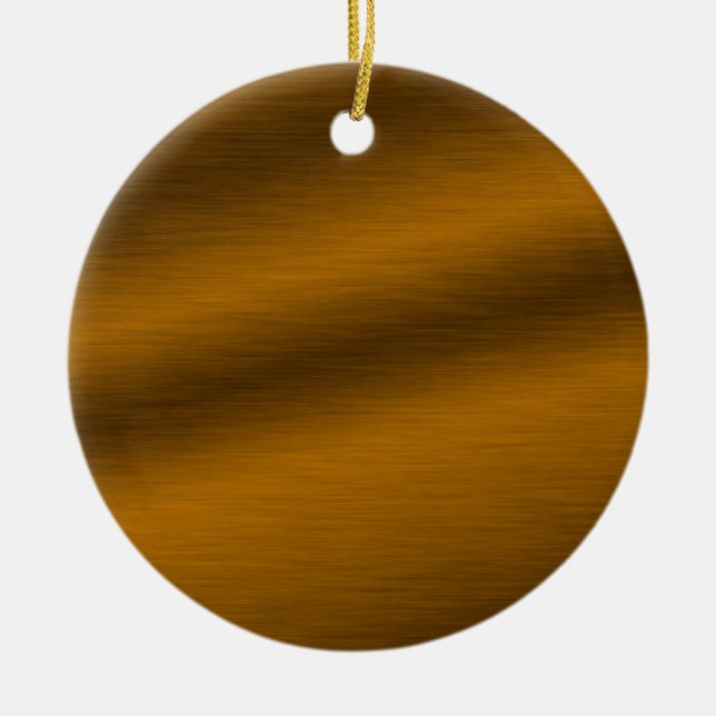Brushed Bronze Background Ceramic Tree Decoration (Front)