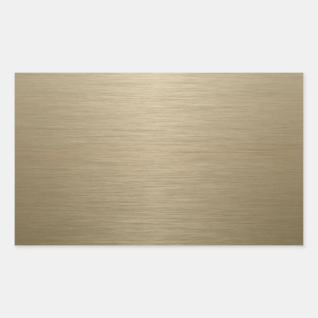 Brushed Bronze Rectangular Sticker (Front)