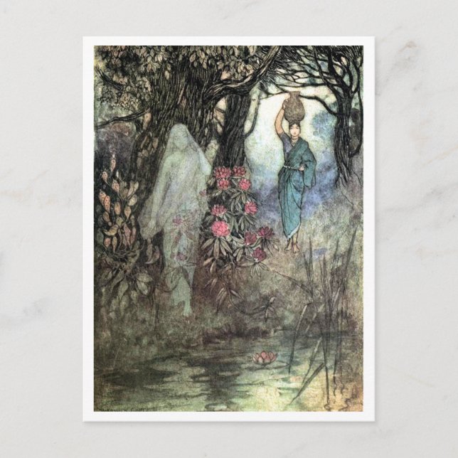 Brushed by a Spirit by Warwick Goble        Postcard (Front)