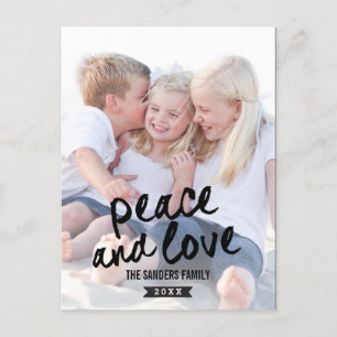 Brushed Charm Holiday Photo Card Postcard