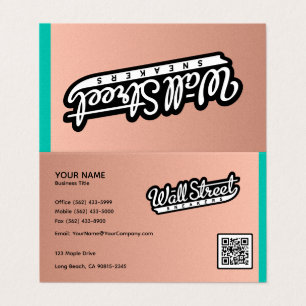 Brushed Copper Business Card Background