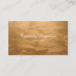 Brushed Copper Business Cards
