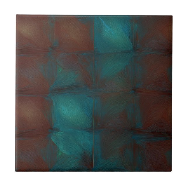 Brushed Copper Ceramic Tile (Front)