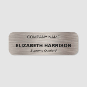 Brushed Copper Corporate Name Tag