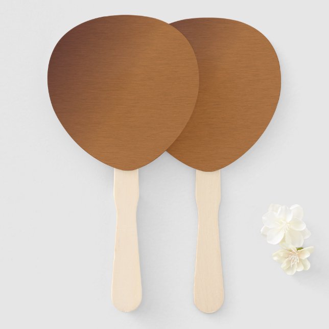 Brushed Copper Look 2 Hand Fan (Front and Back)