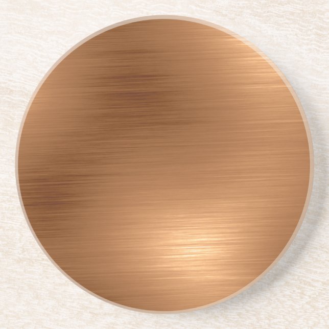 Brushed Copper Look Coaster (Front)