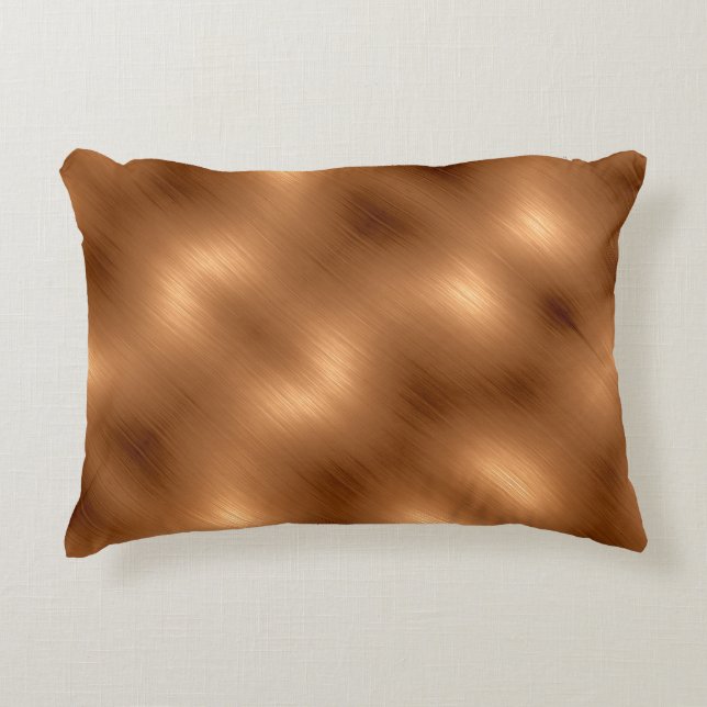 Brushed Copper Look Decorative Cushion (Front)