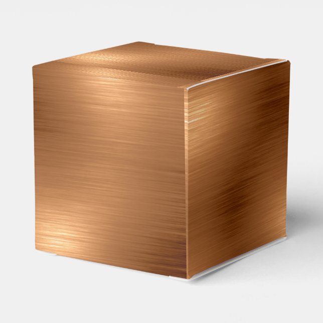 Brushed Copper Look Favour Box (Back Side)
