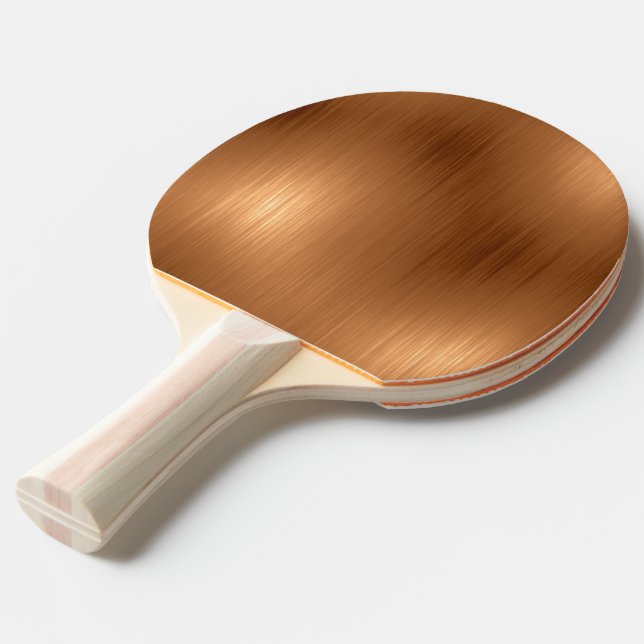 Brushed Copper Look Ping Pong Paddle (Front Angle)