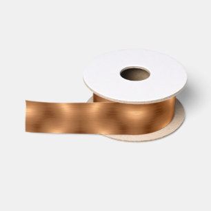 Brushed Copper Look Satin Ribbon