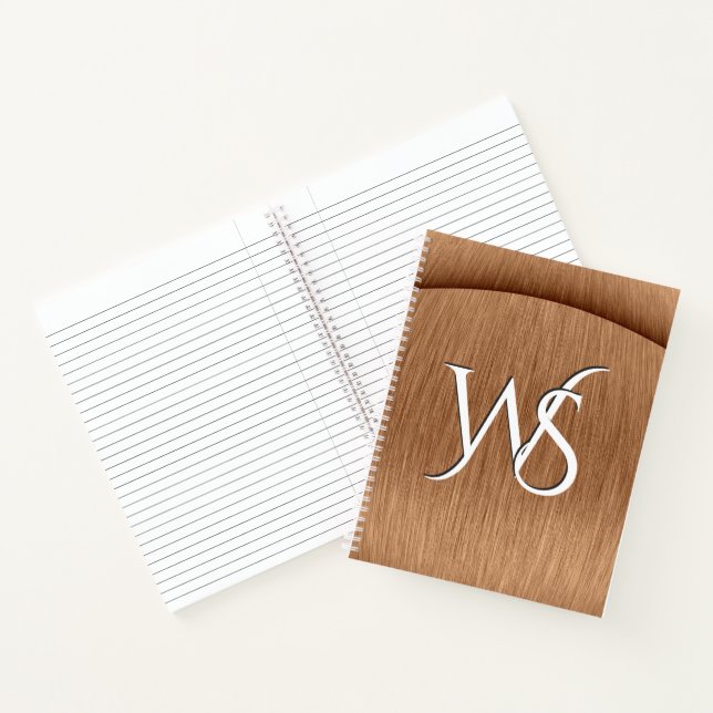 Brushed Copper Monogrammed Notebook (Inside)