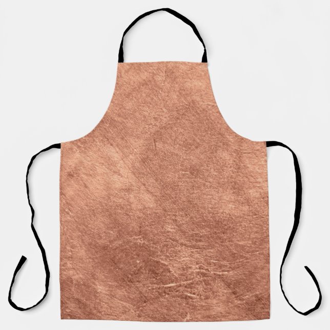 Brushed copper surface, metallic texture. apron (Front)