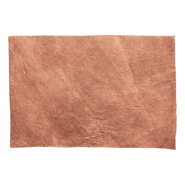 Brushed copper surface, metallic texture. pillowcase (Front)