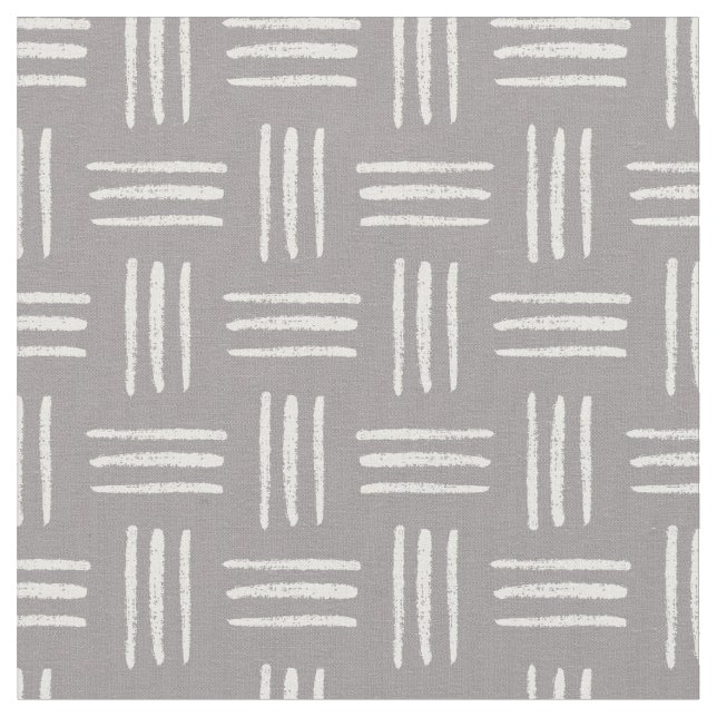 Brushed Crosshatch Patterned Fabric (Grey) (Close Up)