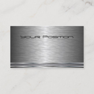 Brushed Dark Silver Corporate Business Card