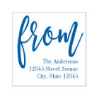 Brushed From Personalised Rubber Stamp