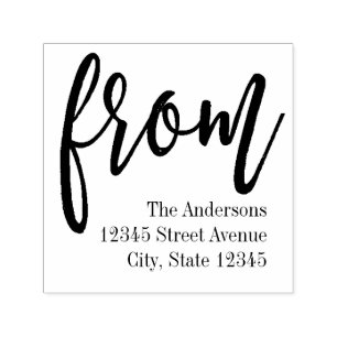 Brushed From Return Address Self-Inking Stamp