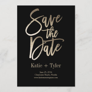 Brushed Glimmer Save The Date Card