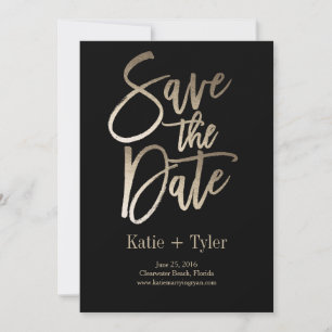 Brushed Glimmer Save The Date Card