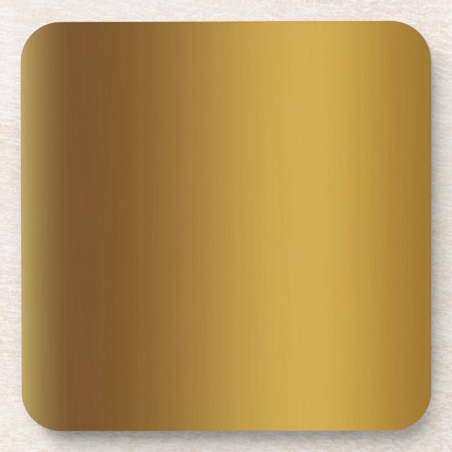 Brushed gold colour coaster (Front)