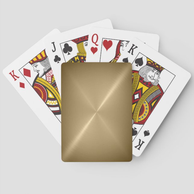 Brushed Gold Metal Playing Cards (Back)