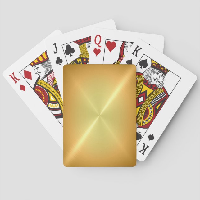 Brushed Gold Metal Playing Cards (Back)