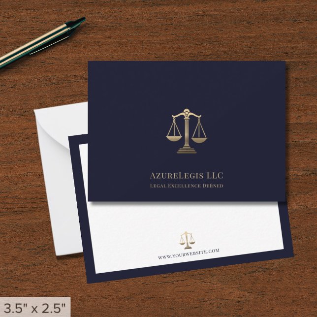 Brushed Gold Scale Law Note Card (Creator Uploaded)