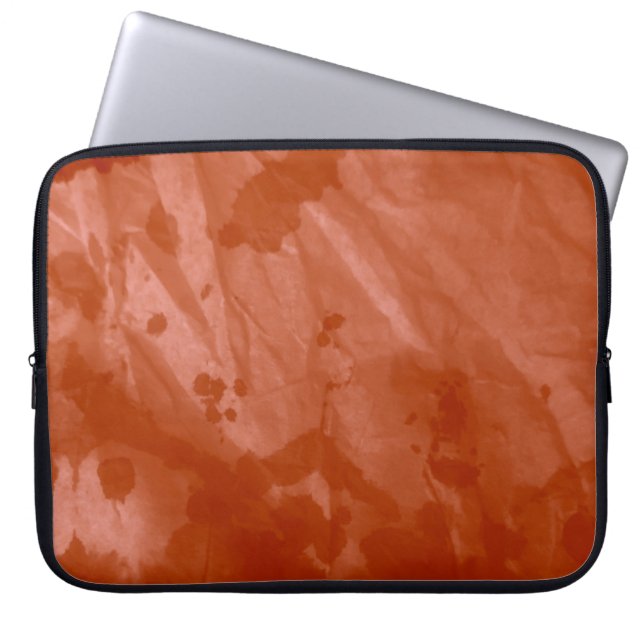 Brushed Graffiti. Tie Dye Shirt. Cream Watercolor  Laptop Sleeve (Front)