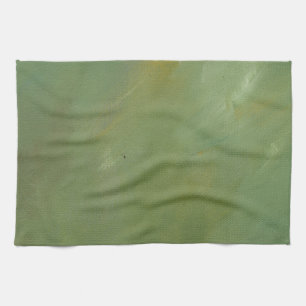 Brushed Green Faux Finish Tea Towel