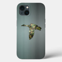 Brushed Gun Metal Camo Mallard Duck in Flight