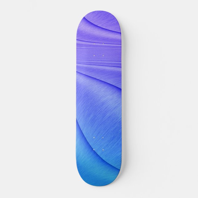 Brushed Lavender to Violet Contour Design Skateboard (Front)