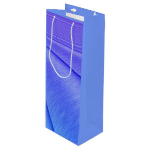 Brushed Lavender to Violet Contour Design Wine Gift Bag