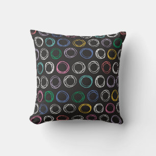 Brushed Lines: Hand Drawn Seamless Design Cushion
