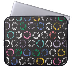 Brushed Lines: Hand Drawn Seamless Design Laptop Sleeve