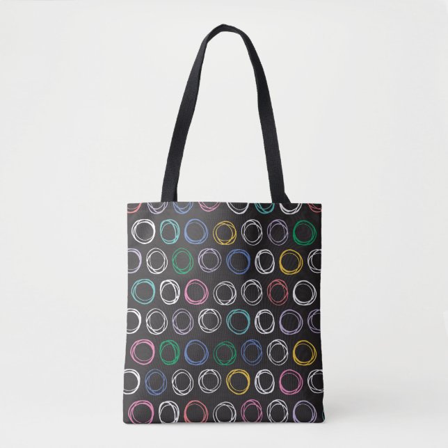 Brushed Lines: Hand Drawn Seamless Design Tote Bag (Front)