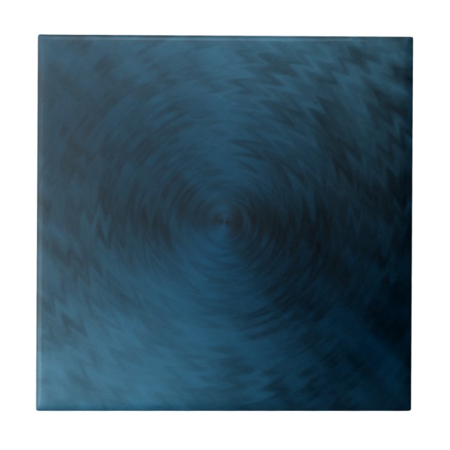 Brushed Metal Blue Steel Metallic Abstract Ceramic Tile (Front)