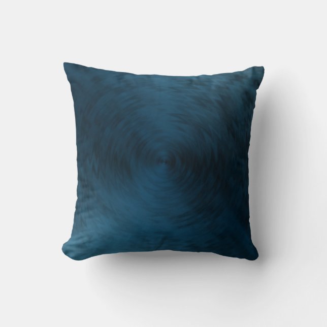 Brushed Metal Blue Steel Metallic Abstract Cushion (Front)