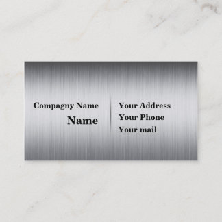 Brushed metal business card