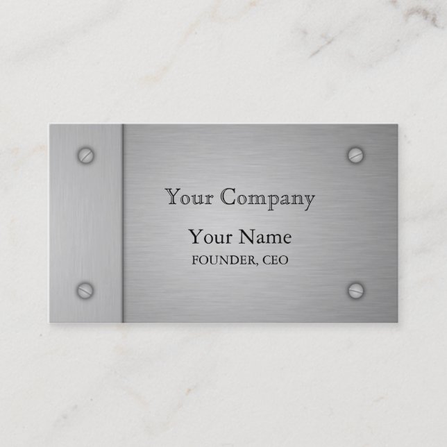Brushed Metal Business Card (Front)