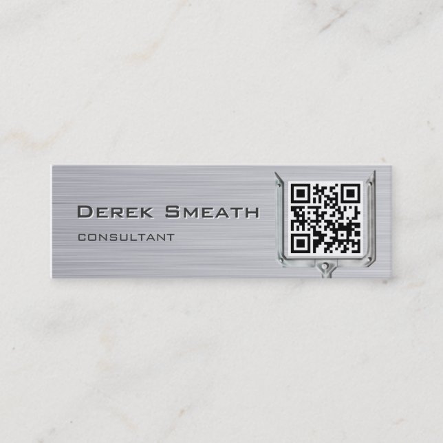 Brushed Metal card QR code (Front)