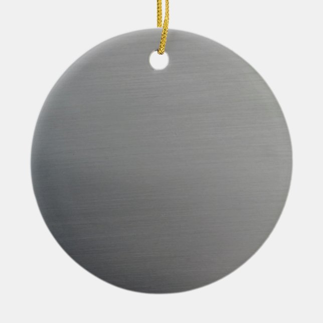 Brushed Metal Ceramic Tree Decoration (Front)