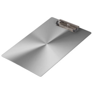 Brushed metal clipboard