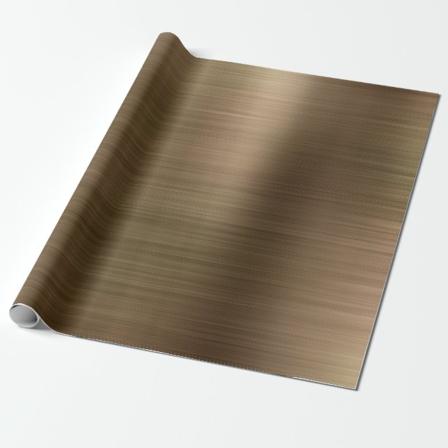 Brushed Metal Gold Wrapping Paper (Unrolled)