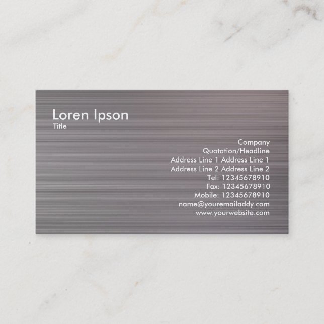Brushed Metal II Business Card (Front)