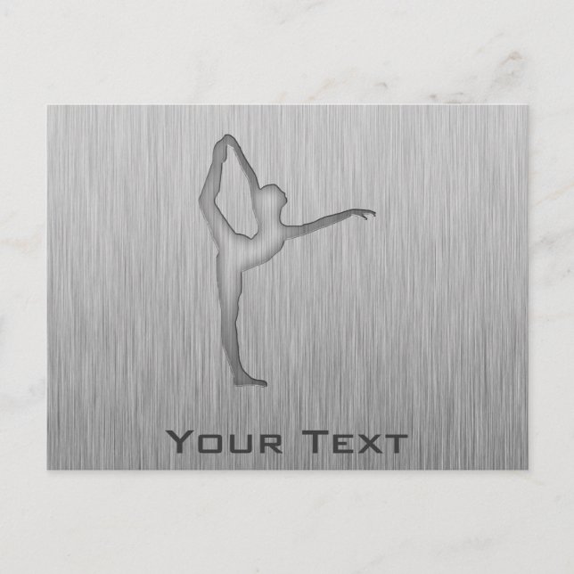 Brushed Metal-look Ballet Postcard (Front)