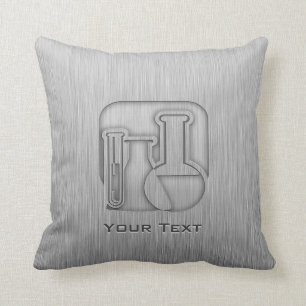 Brushed Metal-look Chemistry Cushion