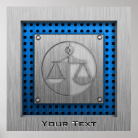 Brushed Metal-look Justice Scales