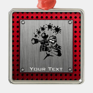 Brushed metal look Paintball Tree Decoration