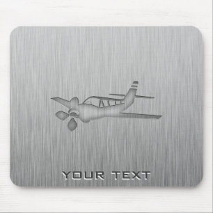 Brushed Metal-look Plane Mouse Pad
