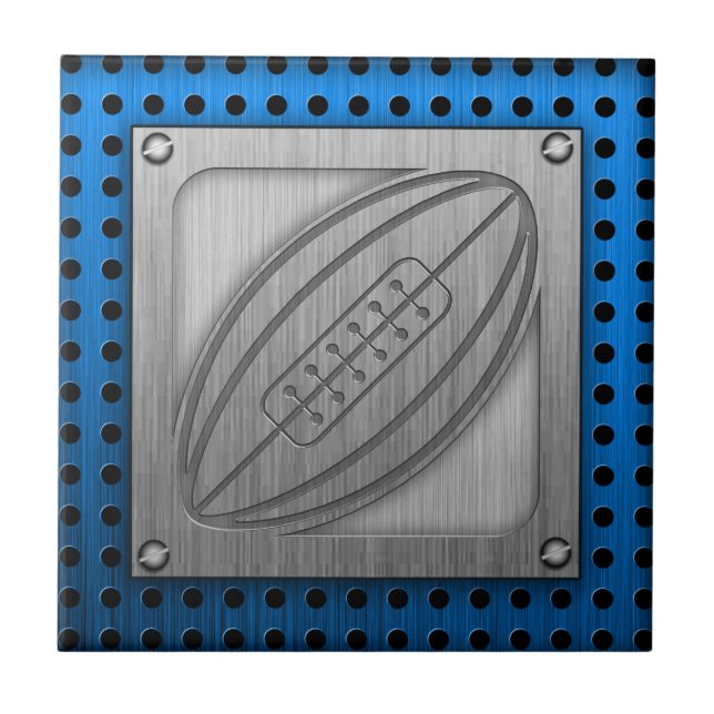 Brushed Metal-look Rugby Ceramic Tile (Front)